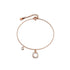 Solid 925 Sterling Silver Initial Crystal Personalised Alphabet Letter Bracelet Rose Gold Filled